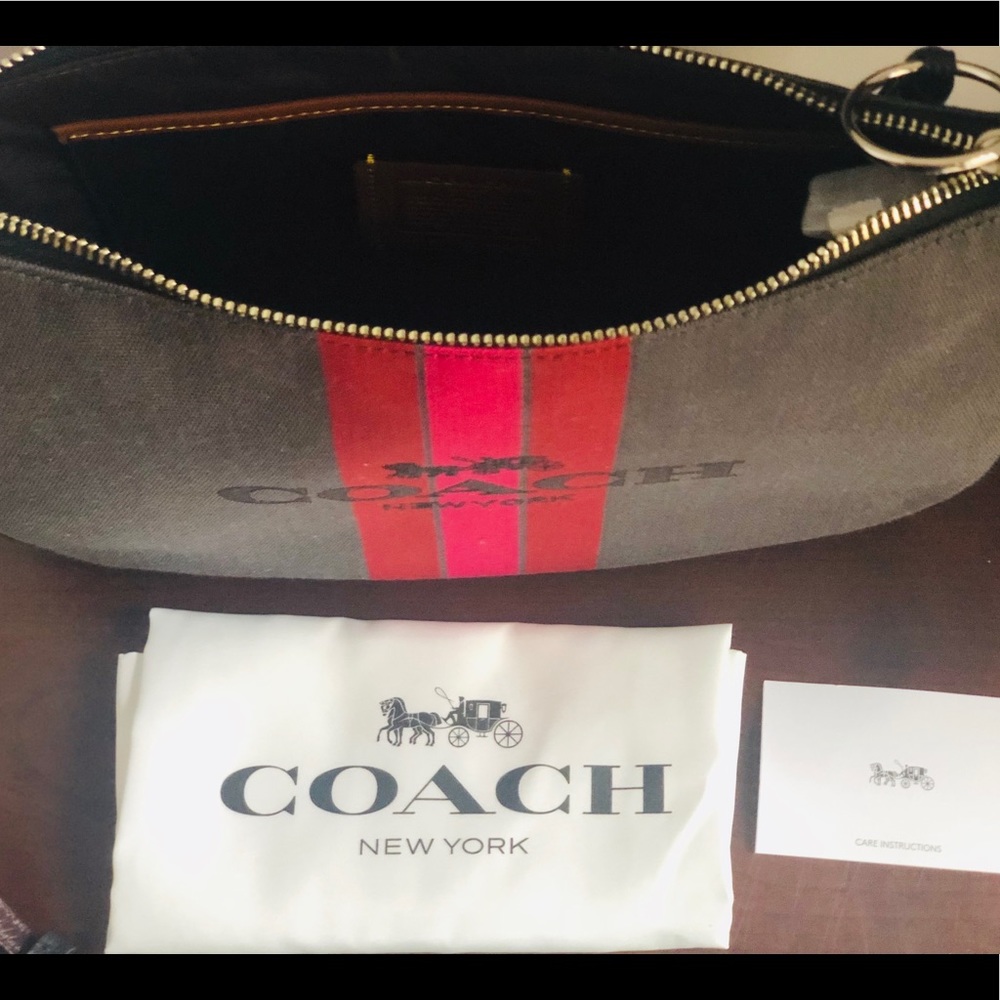 Sutton Horse and Carriage Striped Crossbody Bag